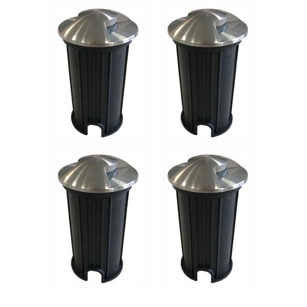 Marker outdoor led einbaustrahler aus edelstahl 4 stück - rhombus