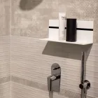 Weißes Corian Wandregal L 35 oder L 60 cm Made in Italy Qualität - Elono Viadurini