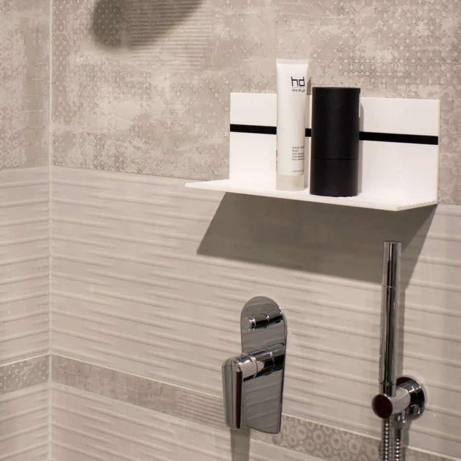 Weißes Corian Wandregal L 35 oder L 60 cm Made in Italy Qualität - Elono Viadurini