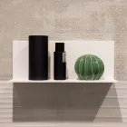 Weißes Corian Wandregal L 35 oder L 60 cm Made in Italy Qualität - Elono Viadurini