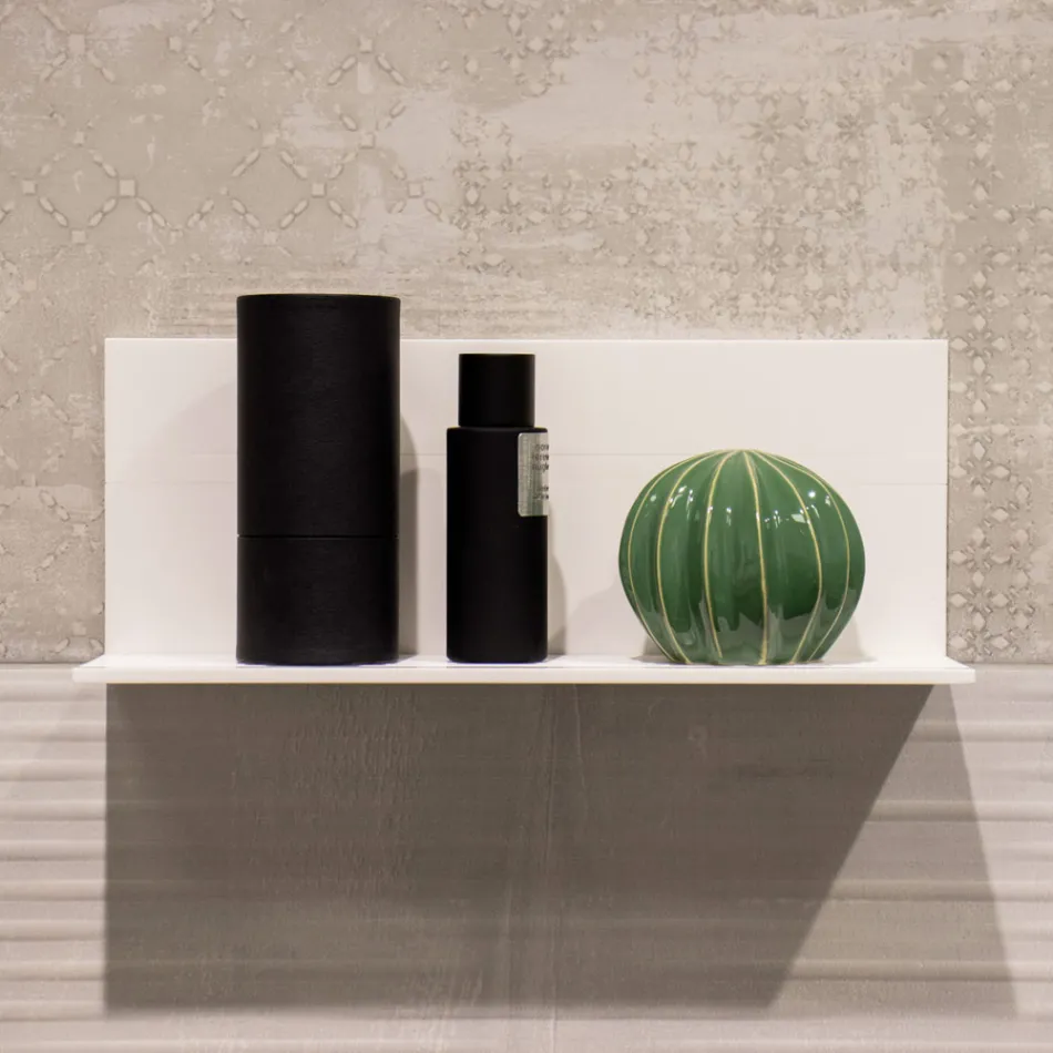 Weißes Corian Wandregal L 35 oder L 60 cm Made in Italy Qualität - Elono Viadurini