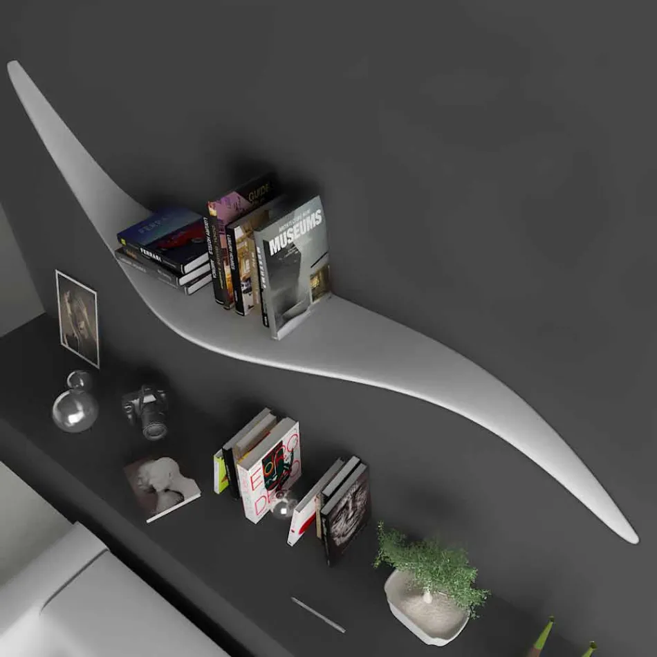 Modernes Designwandregal hergestellt in Italien, Tuscania Viadurini