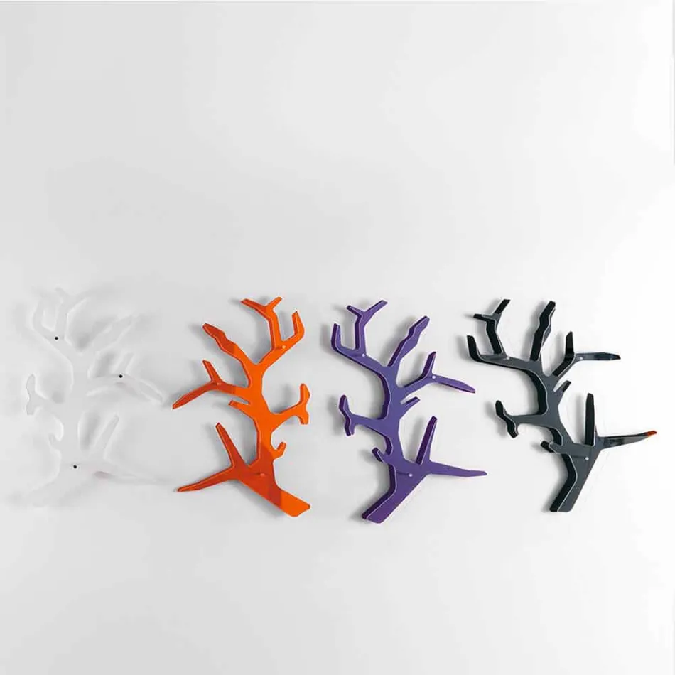 Plexiglas Wandregal mit Kleiderhaken Made in Italy - Neon Viadurini