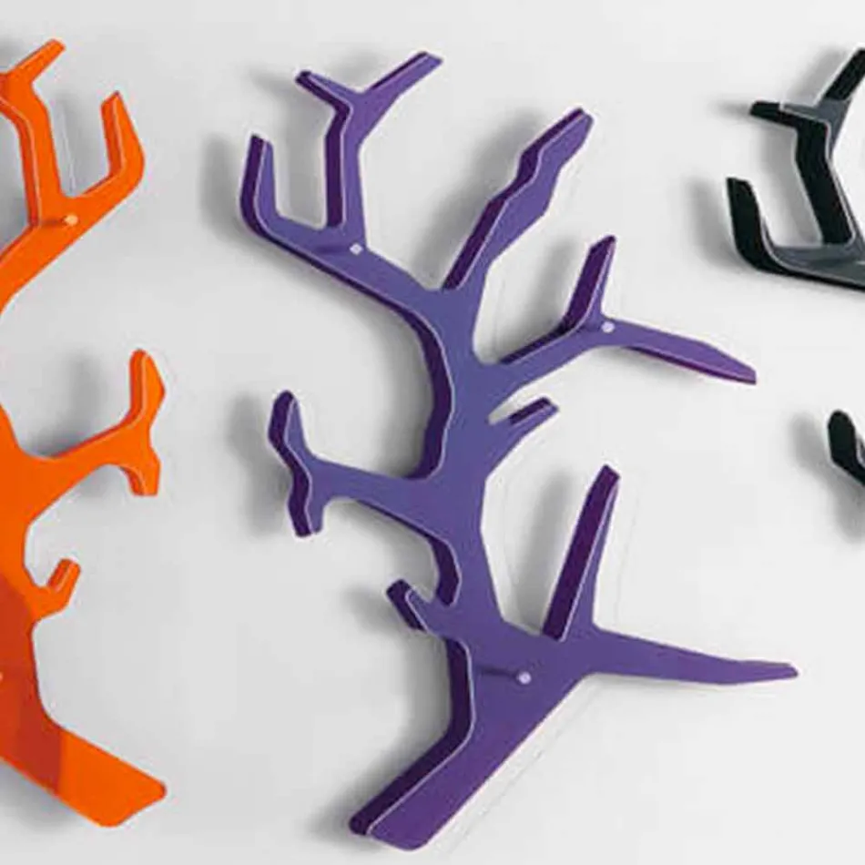 Plexiglas Wandregal mit Kleiderhaken Made in Italy - Neon Viadurini