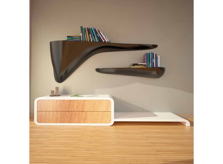 Modernes Design-Regal in Italien, Sizzano hergestellt Viadurini
