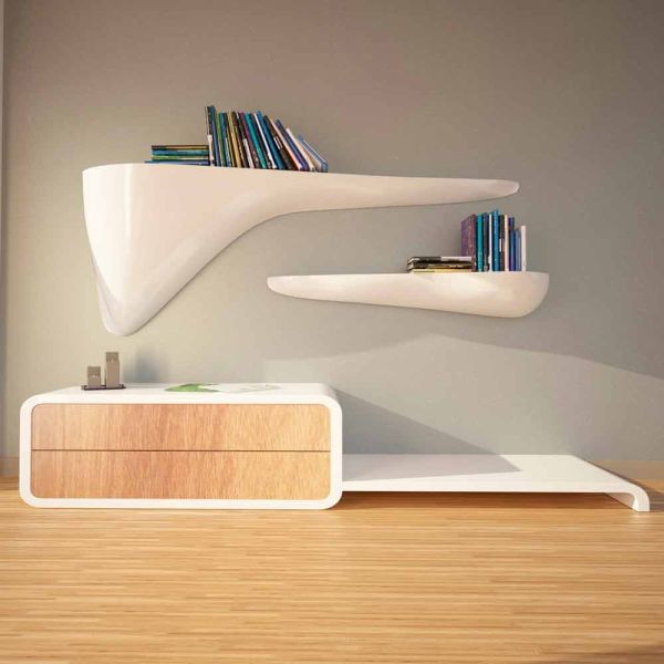 Modernes design-regal in italien, sizzano hergestellt