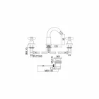 Klassischer 3-Loch-Mischer aus verchromtem Messing Made in Italy - Zumbo Viadurini