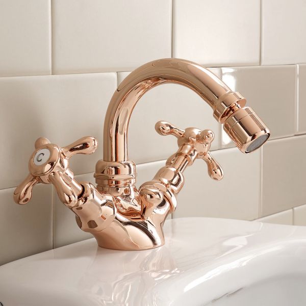 Einloch-bidetmischer im vintage-design aus messing made in italy - klarisa