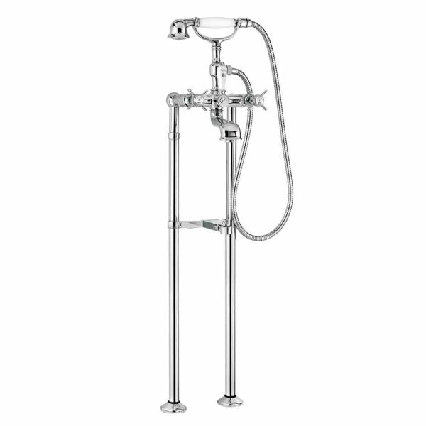 Klassischer bodenmischer für badewanne made in italy messing - omidio