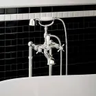 Klassischer Bodenmischer für Badewanne Made in Italy Messing - Omidio Viadurini