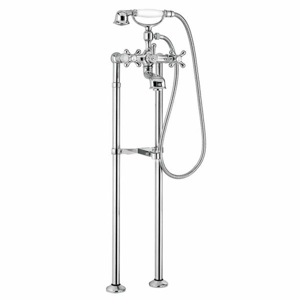 Klassischer mischer für bodenbadewanne aus messing made in italy - panico