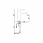 Waschbeckenmischer aus verchromtem Messing Modernes Design Made in Itlay - Liro Viadurini