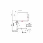 Waschtischmischer mit Ausguss 170 mm Achsabstand Made in Italy - Ermia Viadurini