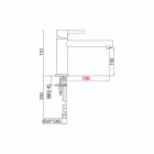 Waschtischmischer mit Ausguss 170 mm Achsabstand Made in Italy - Ermia Viadurini