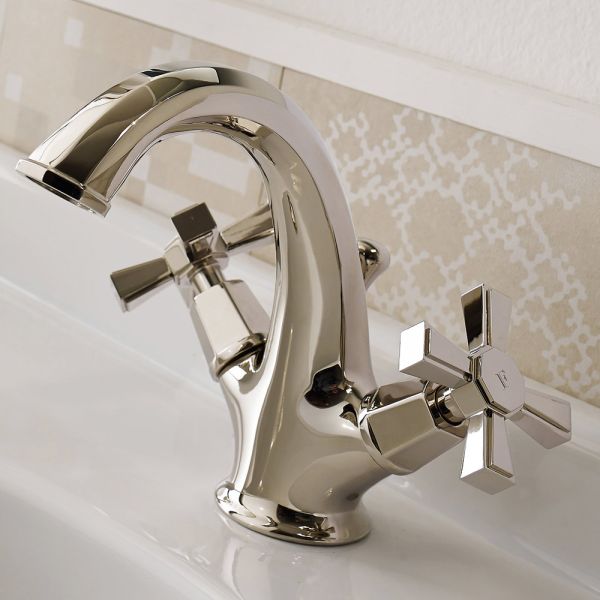 Einloch-waschtischmischer im vintage-design aus messing made in italy - silvana