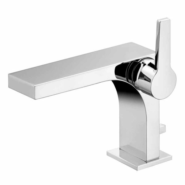 Einhebel-waschtischmischer mit ablauf in messing von design-etto