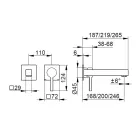 Einhebel-Wandwaschtischmischer aus Messing - Erik Viadurini