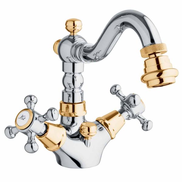 Klassischer einlochmischer für bidet aus messing made in italy - lisca