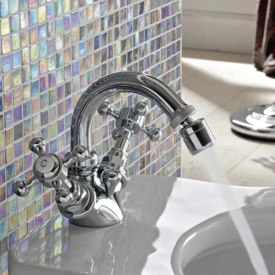 Vintage Einloch-Bidetmischer aus Messing, hergestellt in Italien – Elisea Viadurini