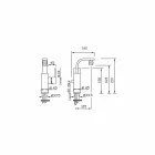 Made in Italy Design Hochschwenkbarer Bidetmischer für Bidet - Panela Viadurini