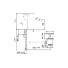 Bidetmischer mit verchromtem Abfluss Made in Italy - Galla Viadurini