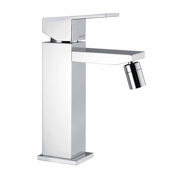 Bidetmischer in chromoptik mit abfluss made in italy - medida