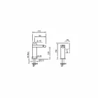 Seitenhebel-Bidetmischer ohne Abfluss Made in Italy - Panela Viadurini