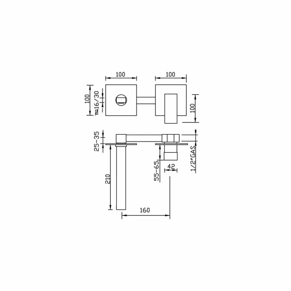 Made in Italy Design Wandwaschbecken - Panela Viadurini
