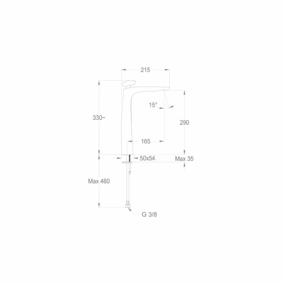 Made in Italy Design Messing Waschbecken Mixer - Besugo Viadurini