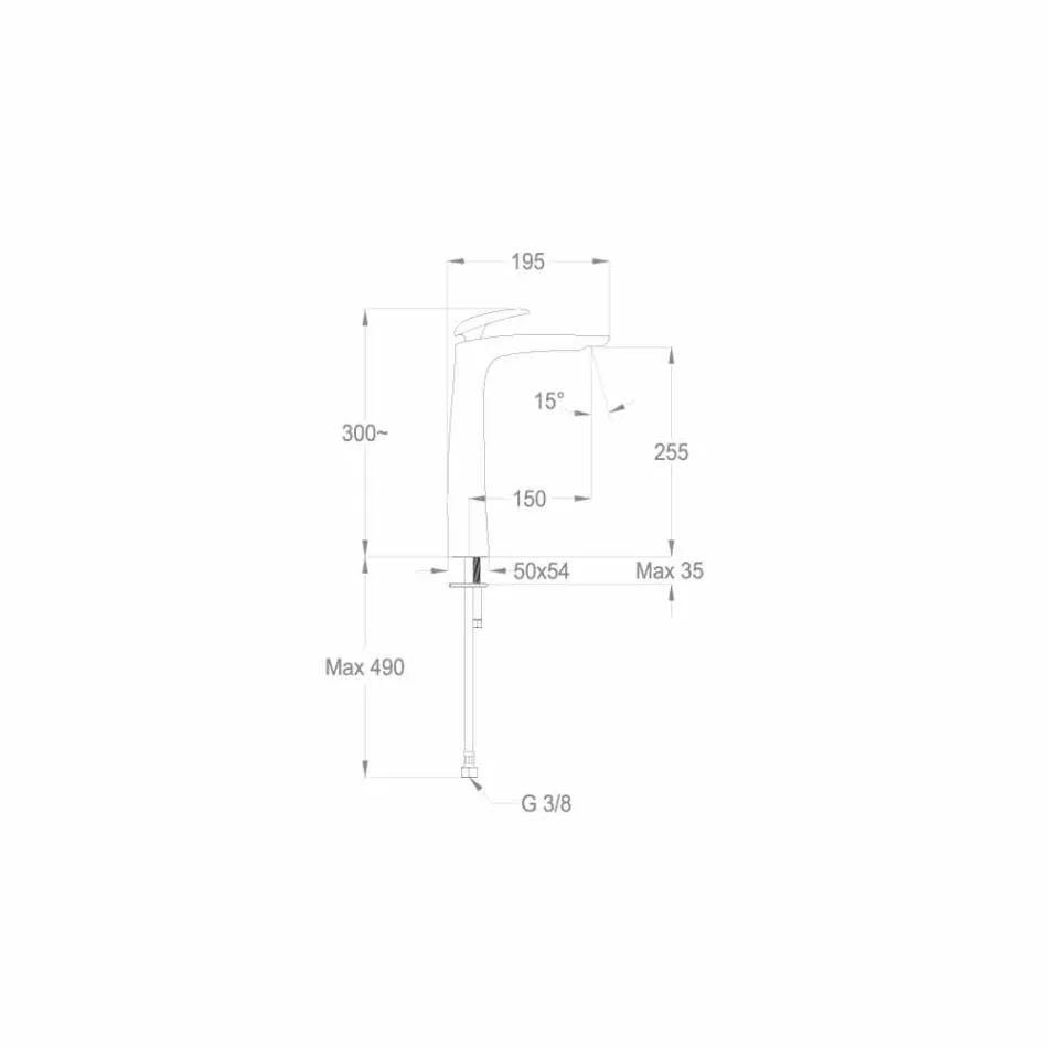 Messing Design Waschbecken Mixer Made in Italy - Filipo Viadurini