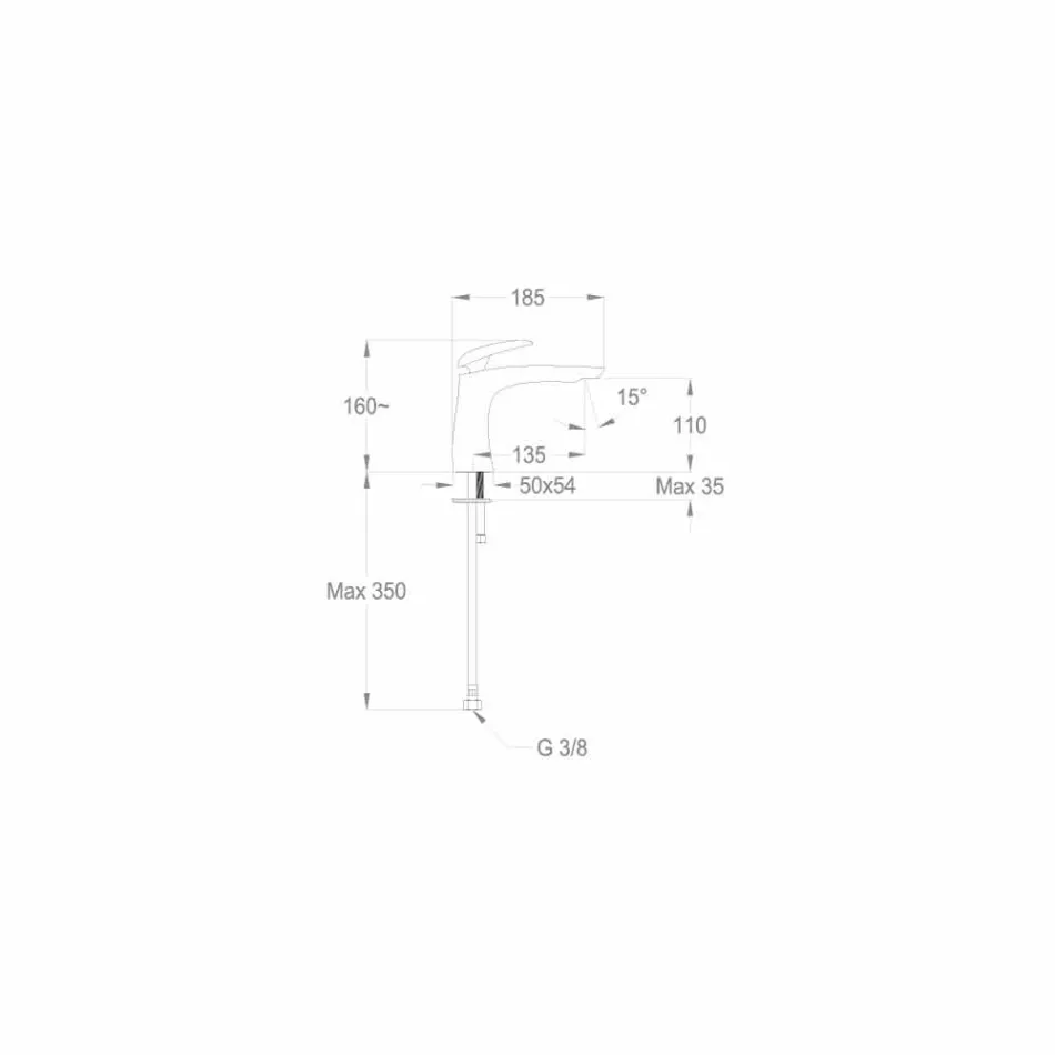 Made in Italy Design Messing Waschtischmischer - Filipo Viadurini