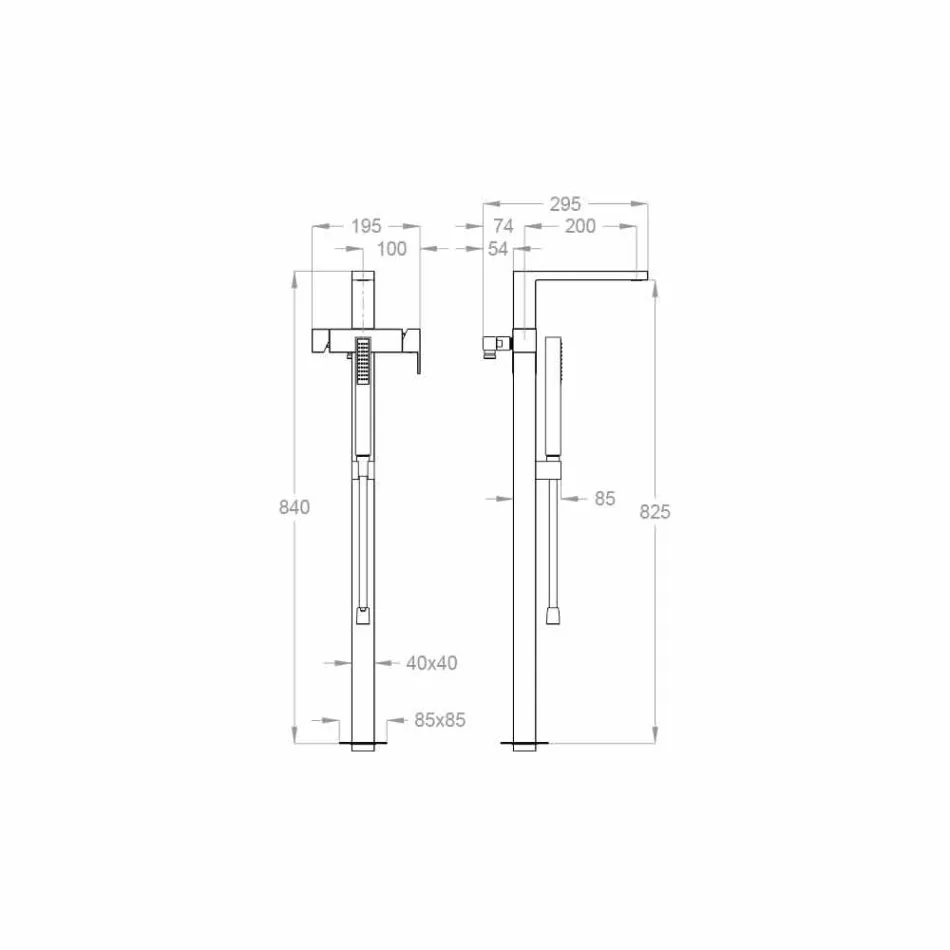 Moderner Bodenbademischer Made in Italy - Pirio Viadurini