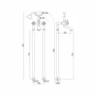 Classic Design Bodenbadewannenmischer aus Messing Made in Italy - Lisca Viadurini