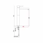 Erweiterter Messing-Waschtischmischer ohne Abfluss Made in Italy - Ermia Viadurini