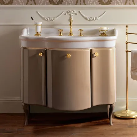 Schrank mit zwei Türen und glänzend lackiertem Korb, hergestellt in Italien – Candy Viadurini