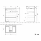 Modernes Design Boden Badezimmerschrank aus Laminat mit Harz Waschbecken - Pompei Viadurini