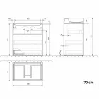 Modernes Design Boden Badezimmerschrank aus Laminat mit Harz Waschbecken - Pompei Viadurini