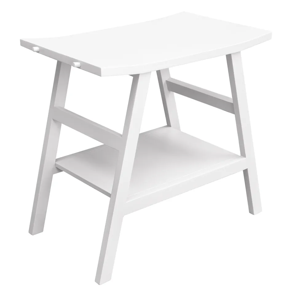 Reclaimed Teak Design Badezimmerschrank mit weißer Platte und Stütze – Crina Viadurini