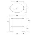 Badezimmerschrank aus Keramik in verschiedenen Farben Made in Italy - Mädchen Viadurini