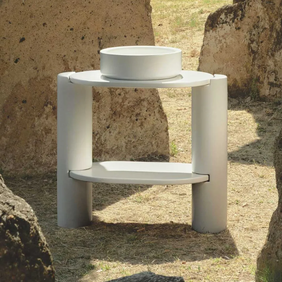 Badezimmerschrank aus Keramik in verschiedenen Farben Made in Italy - Mädchen Viadurini