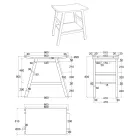 Badezimmerschrank aus gelbem Teakholz mit halbgebogener Platte und praktischer Ablage - Crina Viadurini
