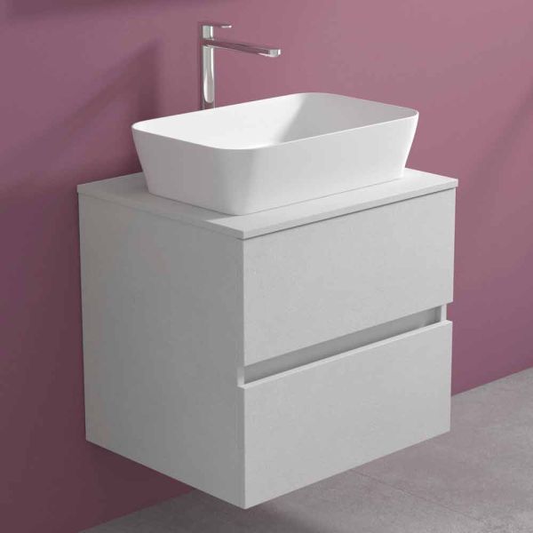 Abgehängter badezimmerschrank mit rechteckigem waschtisch, modernes design - dumbo