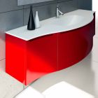 Abgehängte Badezimmerschrank mit integriertem Waschbecken, 1cestone + 2ante Gioia Viadurini