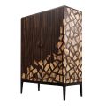 Design Barmöbel mit 2 Türen Grilli Zarafa in Italien hergestellt, aus Ebenholz