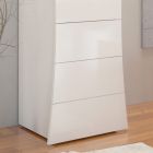 Mobile Hochkommode Weiß 6 Schubladen aus nachhaltigem Holz - Sabine Viadurini