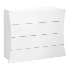 Mobile weiße Schublade 4 Schubladen Design aus nachhaltigem Holz - Sabine Viadurini