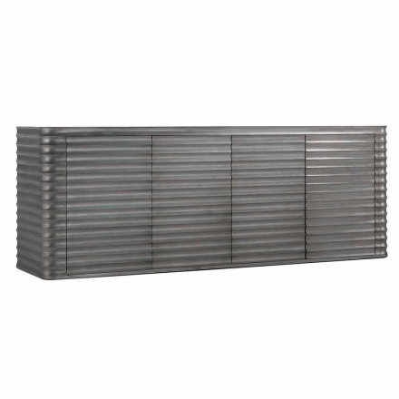 Schrank mit 4 Türen in Formholz Design, L230xP49 cm, Dana Viadurini