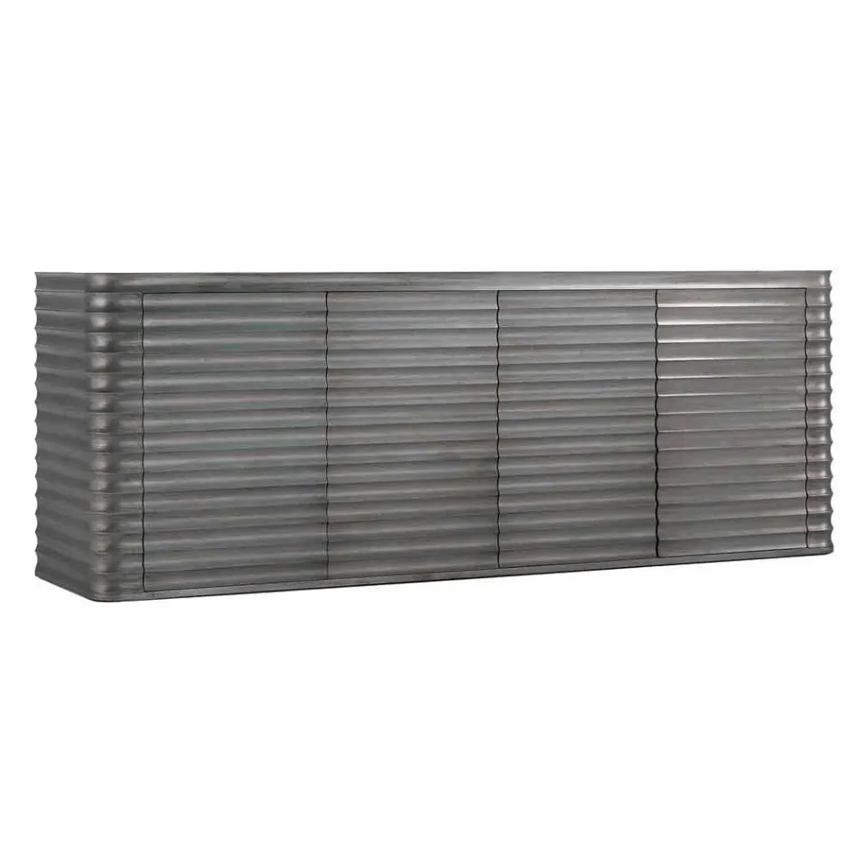 Schrank mit 4 Türen in Formholz Design, L230xP49 cm, Dana Viadurini