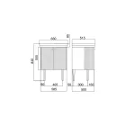 Schrank mit zwei Türen und einem Regal mit Waschbecken, hergestellt in Italien – Candy Viadurini