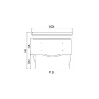 Hochglanzlackierter Schrank mit zwei Schubladen und Waschbecken, hergestellt in Italien – Candy Viadurini